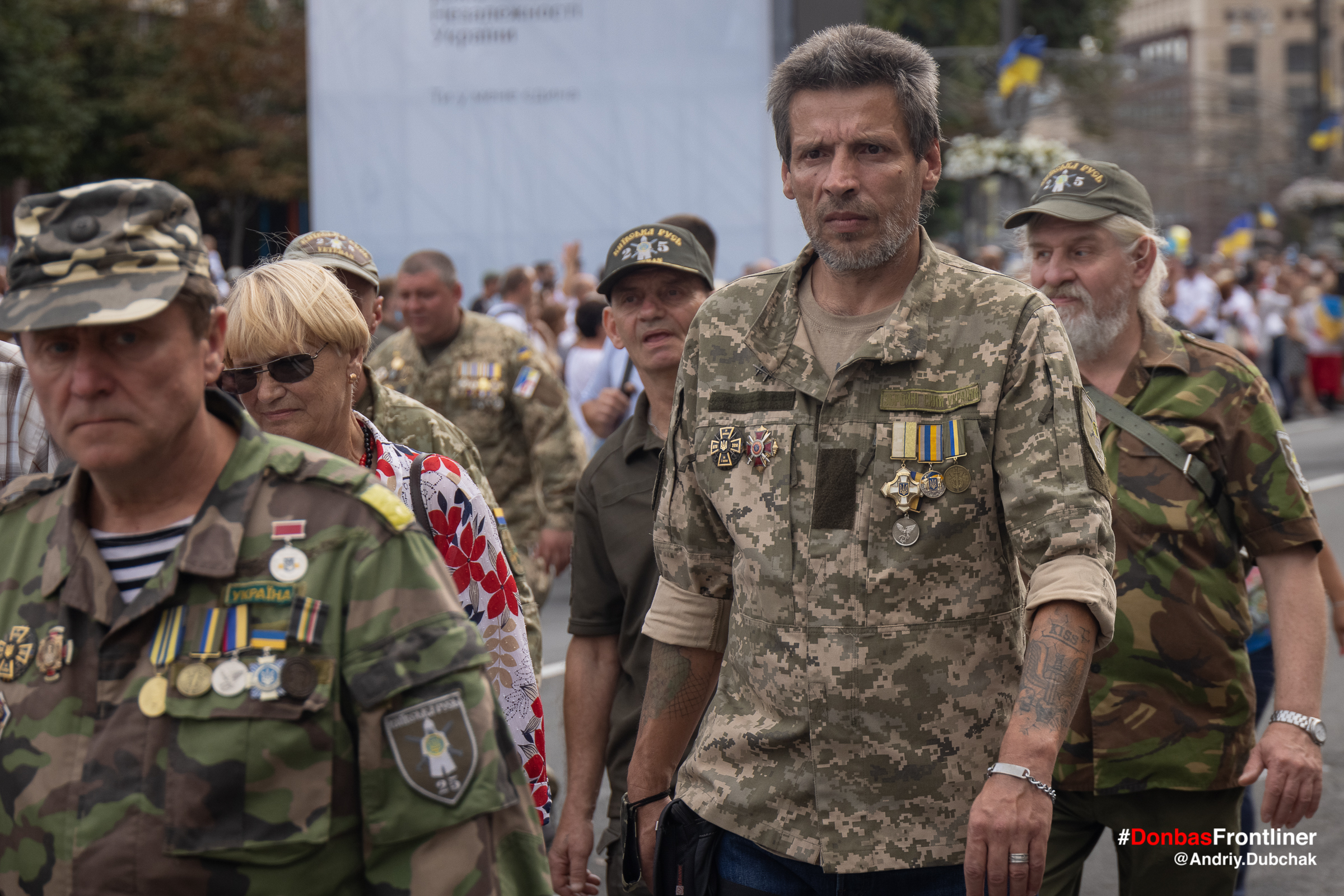 Donbas Frontliner фото - марш ветеранів 2021, доброволець