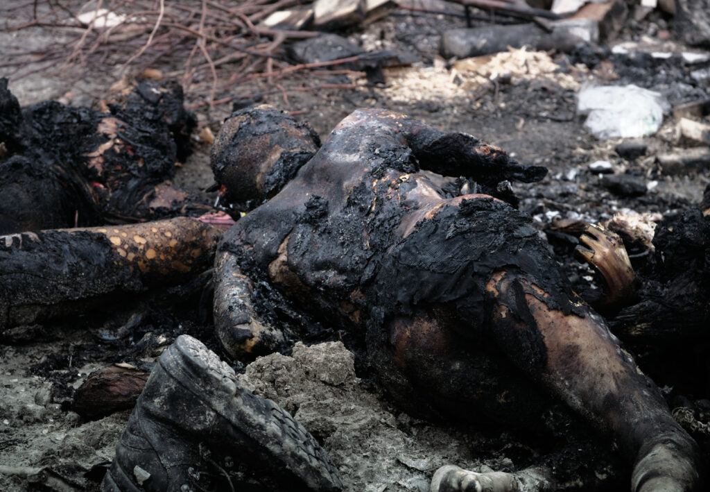 Donbas Frontliner / At the end of Havryliuk’s street, a number of corpses had been burned and trashed on a garbage pile