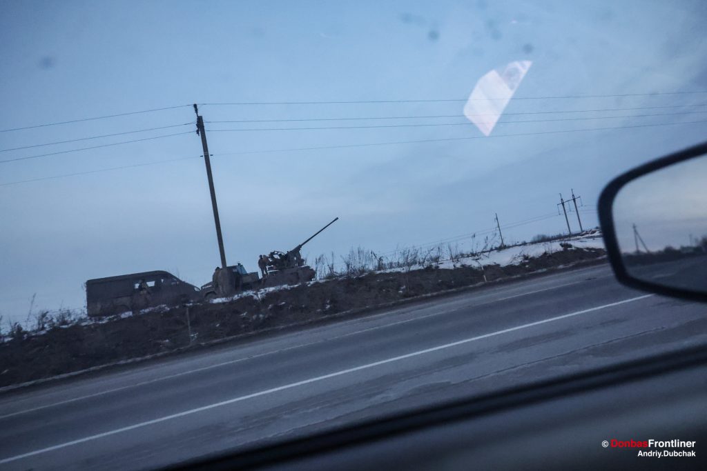 Ukraine war / Donbas Frontliner / Anti aircraft gun / missile strike / Andriy Dubchak / Ukraine sky