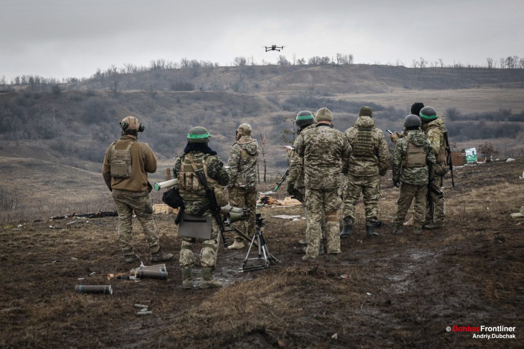 Donbas Frontliner / Ukraine Russian war / Border guard fighters / Donetsk region / SPG / artyllery